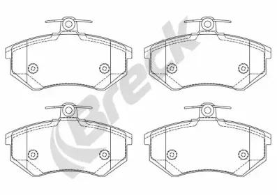 Комплект тормозных колодок, дисковый тормоз BRECK купить